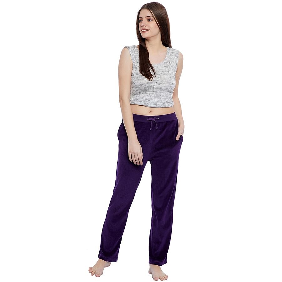 Buy Velour Pyjama With Elasticated Waistband Online India, Best Prices ...