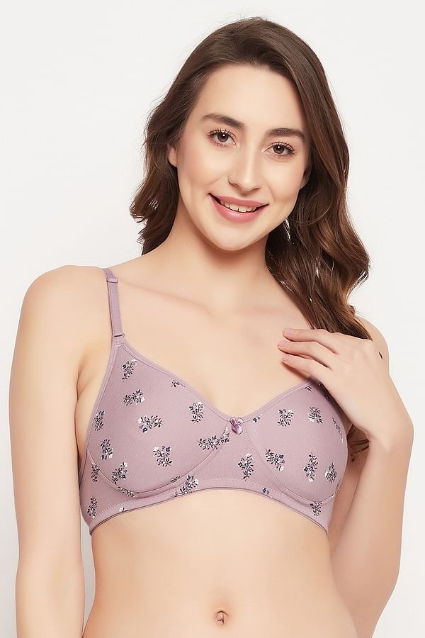 Buy Lightly Padded Non-Wired Full Cup Floral Print Multiway T-shirt Bra in  Light Grey - Cotton Rich Online India, Best Prices, COD - Clovia - BR1662B01