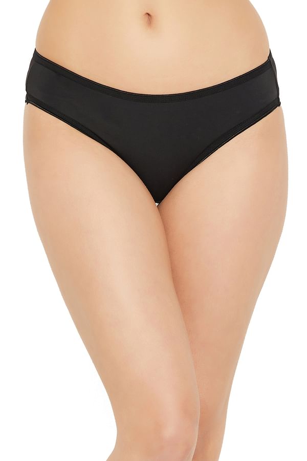 Buy Low Waist Bikini Panty in Black Online India, Best Prices, COD - Clovia  - PN5101S13