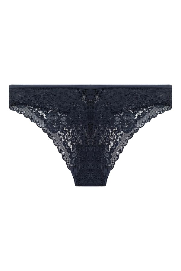 Buy Low Waist Bikini Panty in Dark Grey - Lace Online India, Best ...