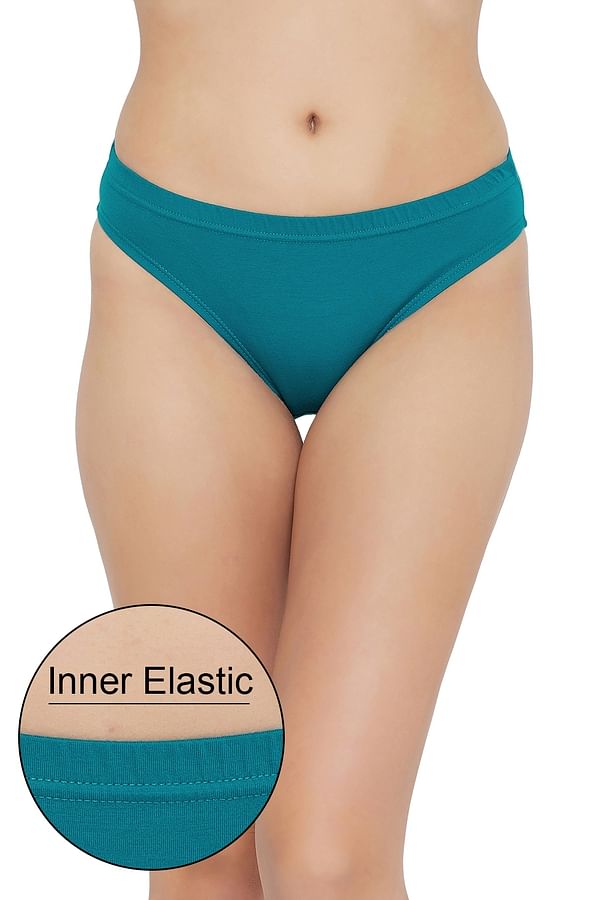 Buy Low Waist Bikini Panty in Teal Blue with Lace Panels Online India, Best  Prices, COD - Clovia - PN3487P36