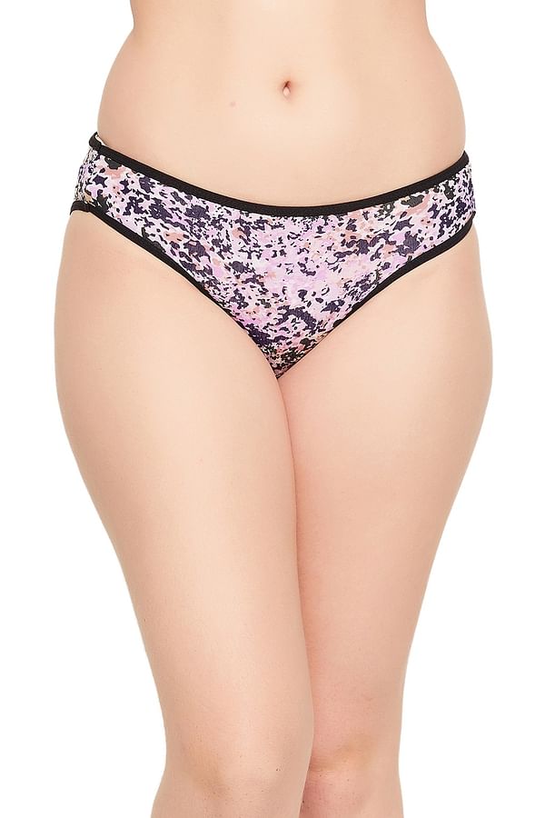 Buy Low Waist Abstract Print Bikini Panty In Light Purple Cotton Online India Best Prices 3266