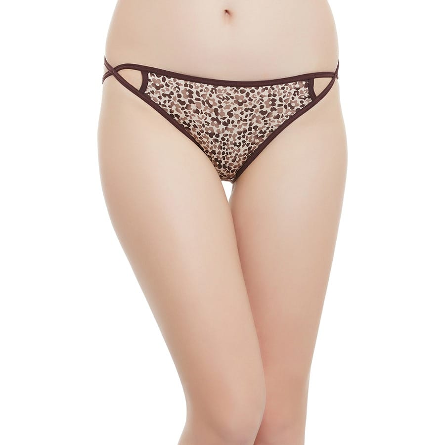 Buy Low Waist Printed Bikini Panty with Crisscross Sides Online India, Best Prices, COD Clovia