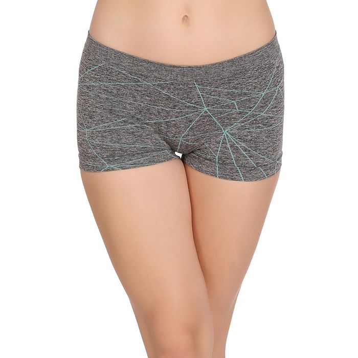 

Clovia Low Waist Printed Boyshorts in Blue - PN1883R03, Light blue