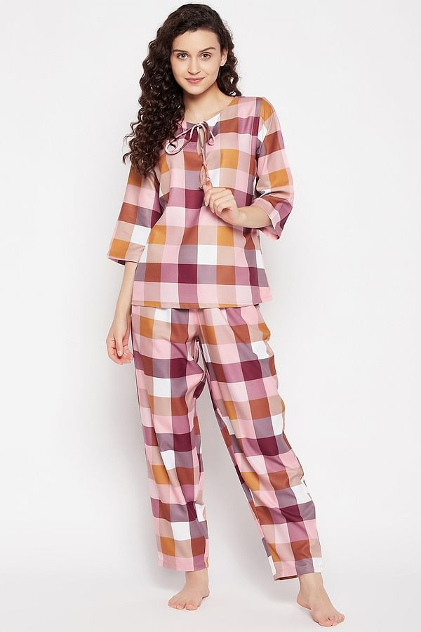 Buy Classic Checks Pyjama in Multicolour - Cotswool Online India, Best  Prices, COD - Clovia - LB0208P19