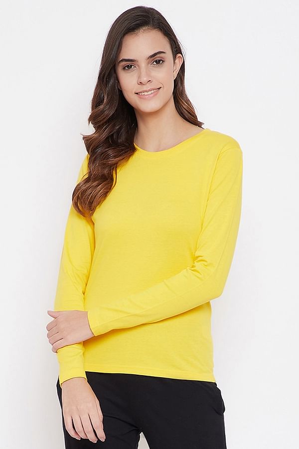 Buy Chic Basic Sleep Top in Yellow - Cotton Online India, Best Prices ...