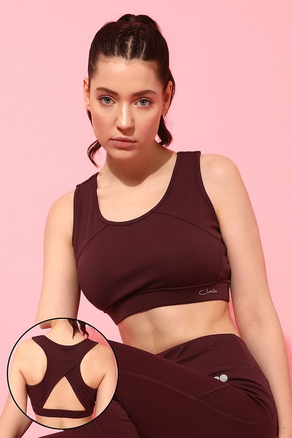 Alpha padded sports bra (Maroon)