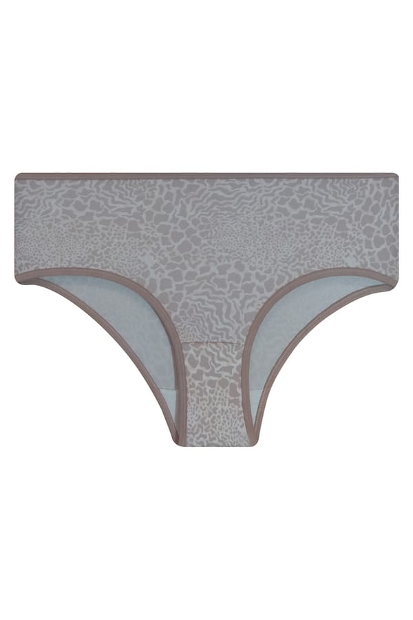 Buy Mid Waist Animal Print Hipster Panty in White Online India, Best Prices, COD Clovia