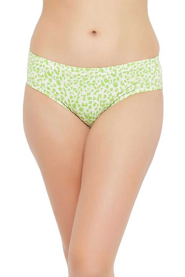 Buy Mid Waist Splatter Print Hipster Panty In White With Inner Elastic 100 Cotton Online 7852