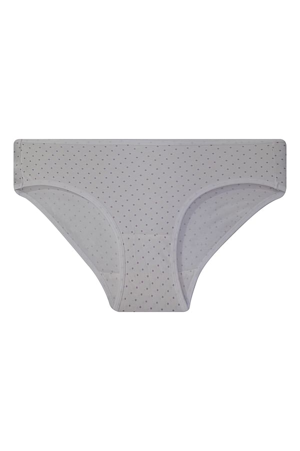 Buy Mid Waist Polka Dot Print Bikini Panty in White - Cotton Online ...