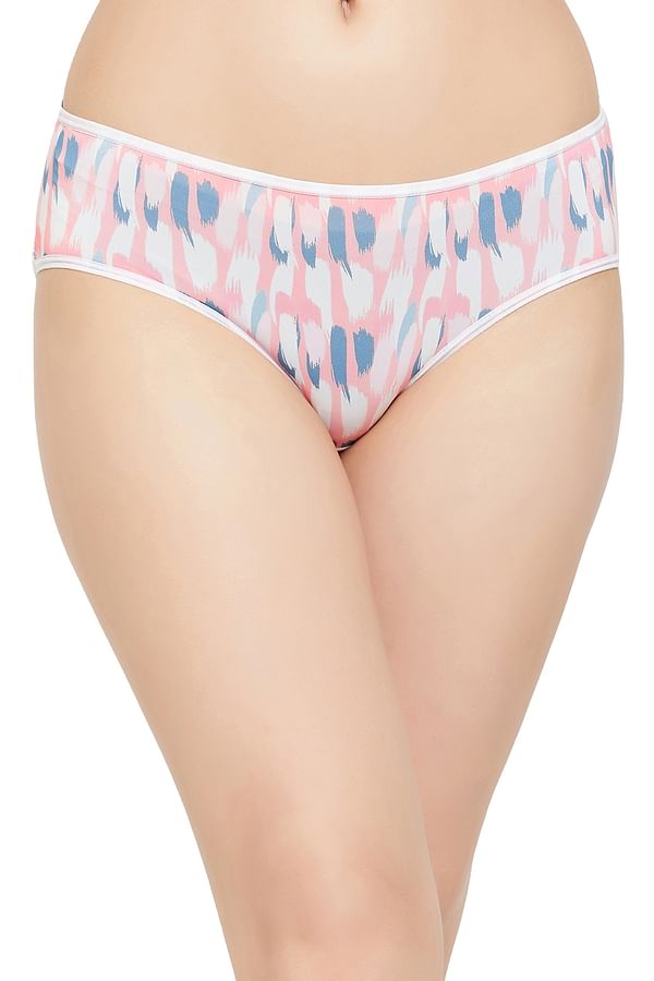 Buy Mid Waist Printed Hipster Panty In Peach Colour Online India Best Prices Cod Clovia 0165