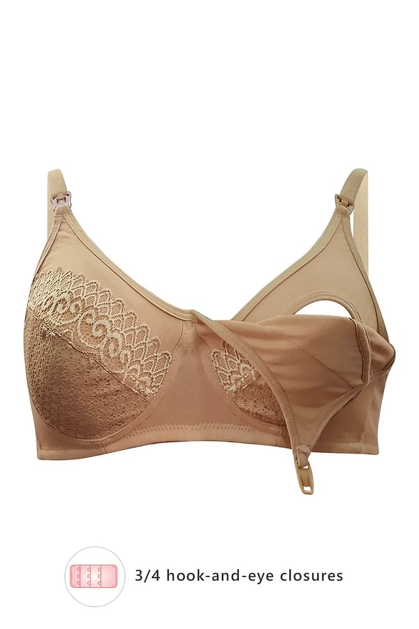 Buy Featherline Padded Non Wired 3/4th Coverage Tube Bra - Nude at