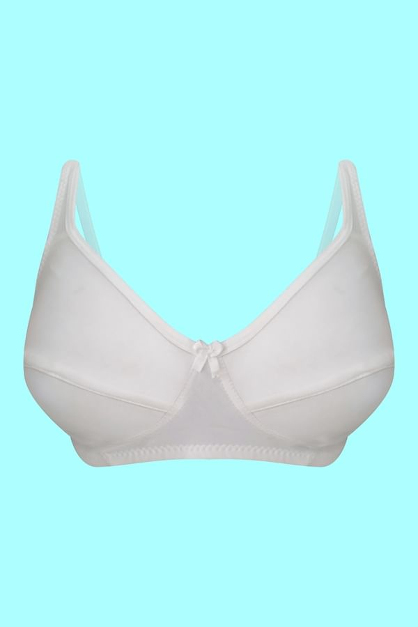 Buy NonPadded NonWired Full Cup Bra in White Cotton Online India, Best Prices, COD Clovia