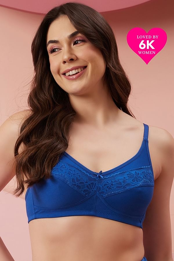 Blue Supportive Plus Size Bras For Women
