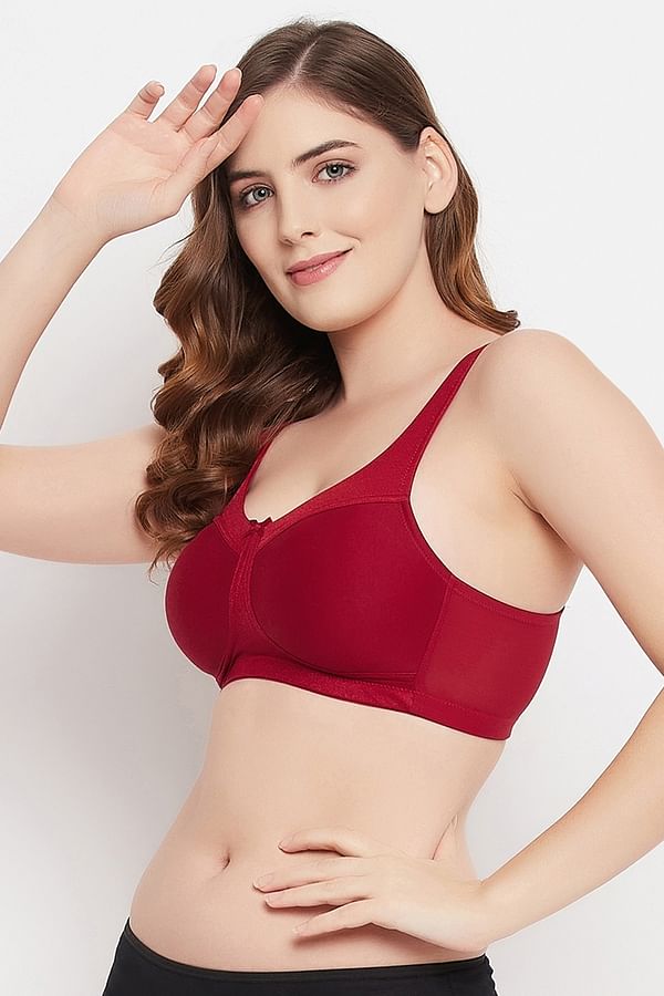 Buy Non Padded Non Wired Full Figure Bra In Magenta Online India Best Prices Cod Clovia