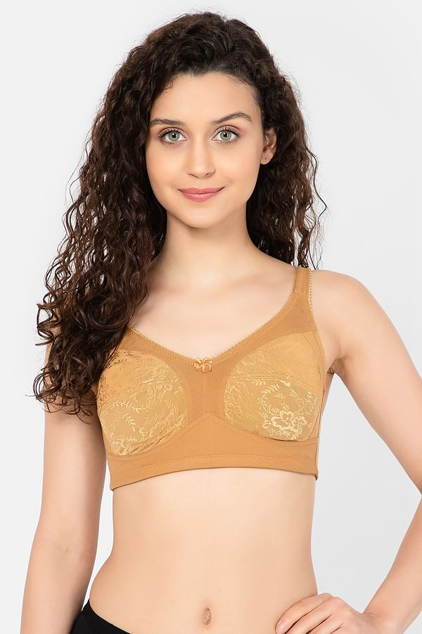 Buy Clovia Non-Padded Non-Wired Full Figure Bra in Nude Colour - Cotton  Online at Best Prices in India - JioMart.