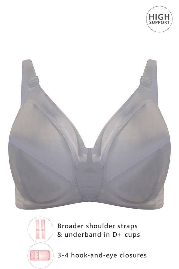 Buy NonPadded NonWired Full Figure Bra in White 100
