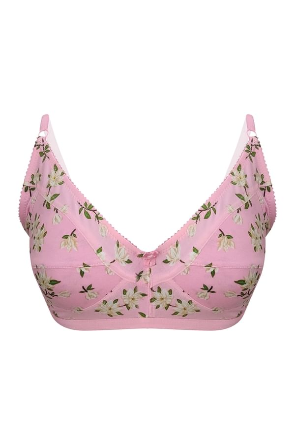 Buy NonPadded NonWired Full Figure Floral Print MFrame Bra in Baby