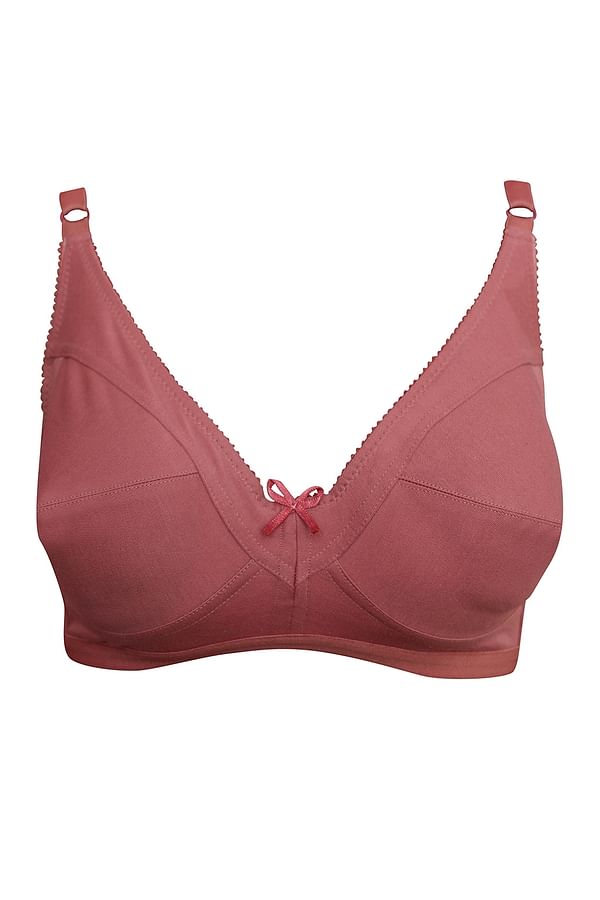 Buy Non-Padded Non-Wired Full Cup Bra In Pink Online India, Best Prices ...