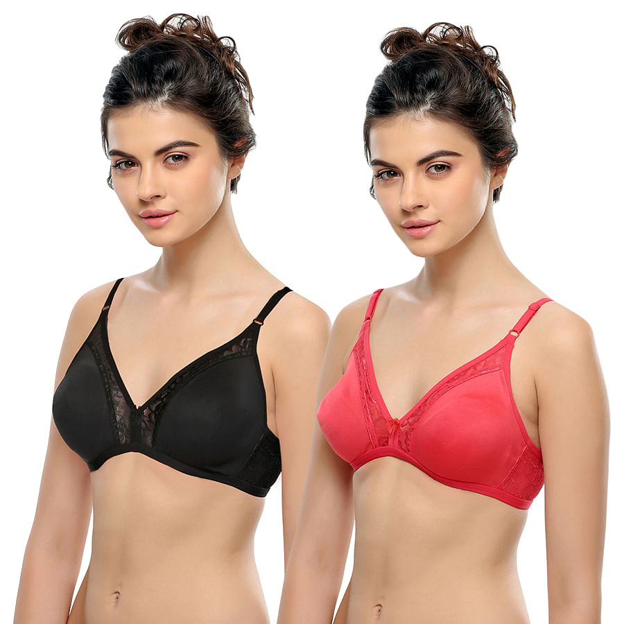 Buy Pack Of 2 Bra In Purple And Pink Color Online India Best P