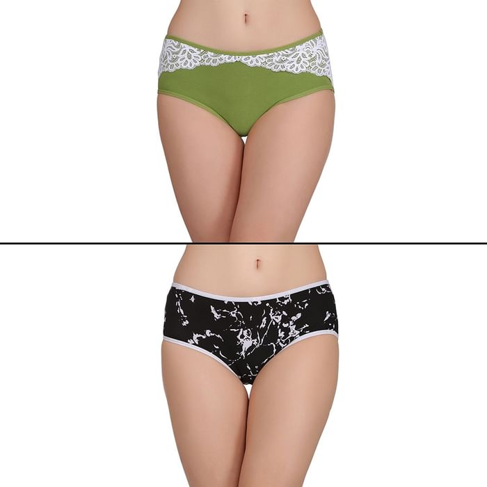 

Clovia Pack Of 2 Panties - PN1748C13, Black