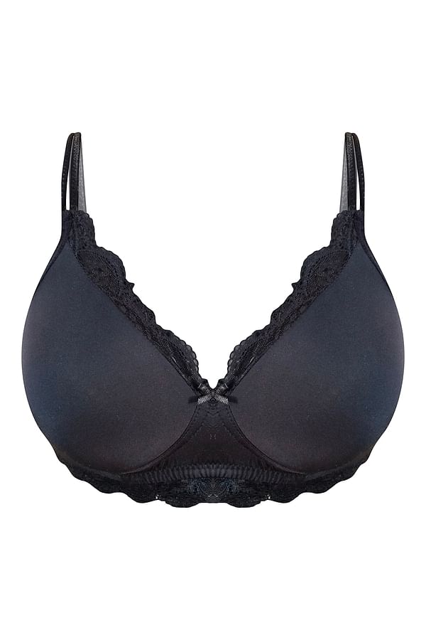 Buy Padded Non-Wired Full Cup Bra in Black Online India, Best Prices ...