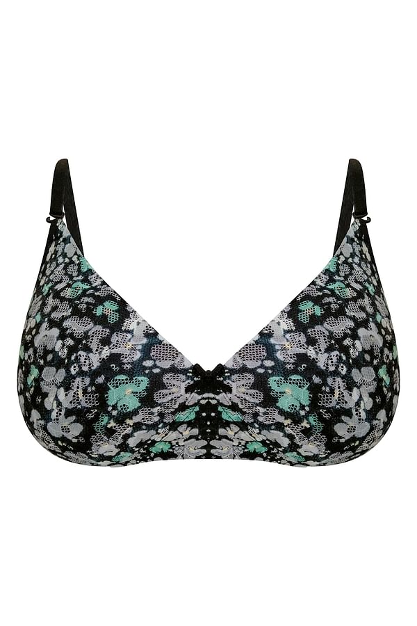 Buy Padded Non-Wired Full Cup Floral Print Multiway T-shirt Bra In ...