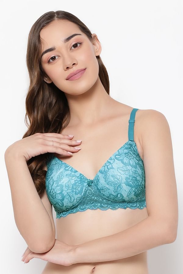 Buy Padded Non Wired Full Cup Floral Print Multiway T Shirt Bra In Sky Blue Online India Best 7659