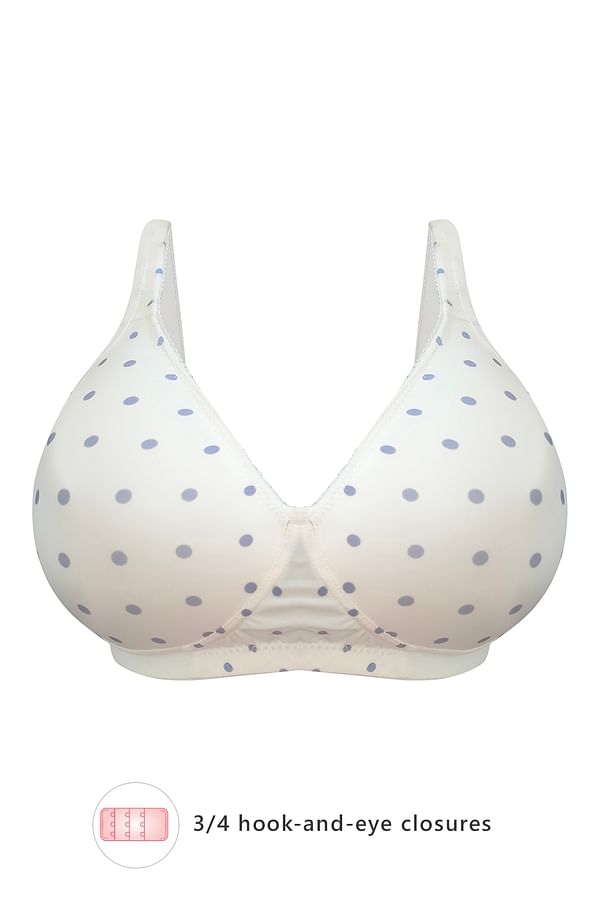 Buy Padded Non Wired Full Cup Floral Print T Shirt Bra In White Online India Best Prices Cod 