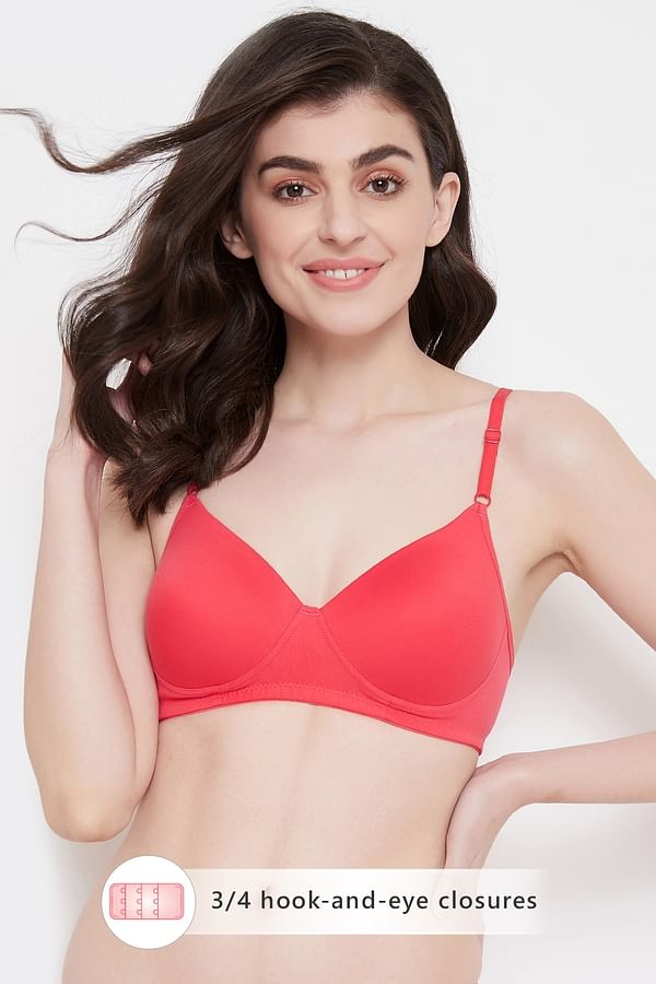 Buy Padded Non-Wired Full Coverage T-Shirt Bra in Dark Pink - Cotton Rich  Online India, Best Prices, COD - Clovia - BR1279P14