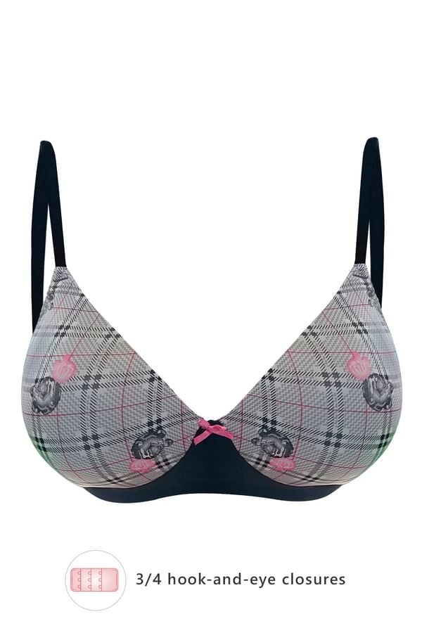 Buy Padded NonWired Full Cup Printed Multiway Bra in Black Online