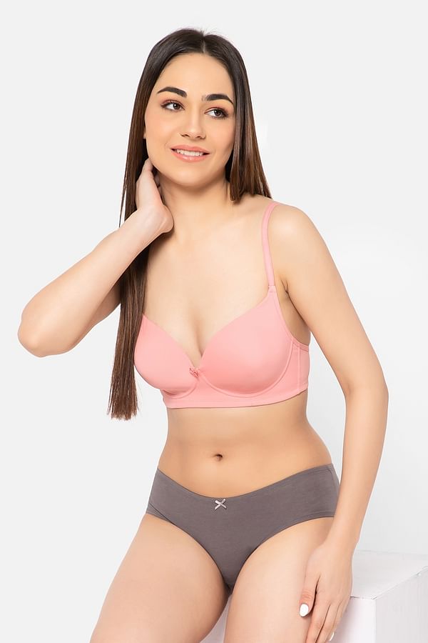 Buy Padded Non-Wired Full Cup Striped Multiway T-Shirt Bra in Neon Pink -  Lace Online India, Best Prices, COD - Clovia - BR1806G14
