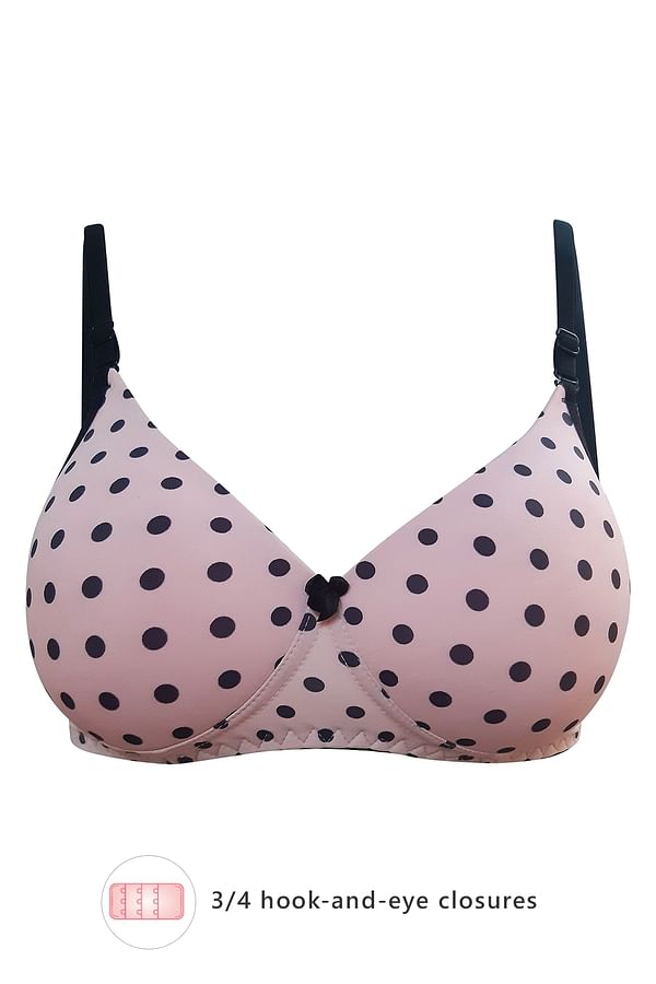 Buy Padded Non Wired Polka Print Multiway T Shirt Bra Online India