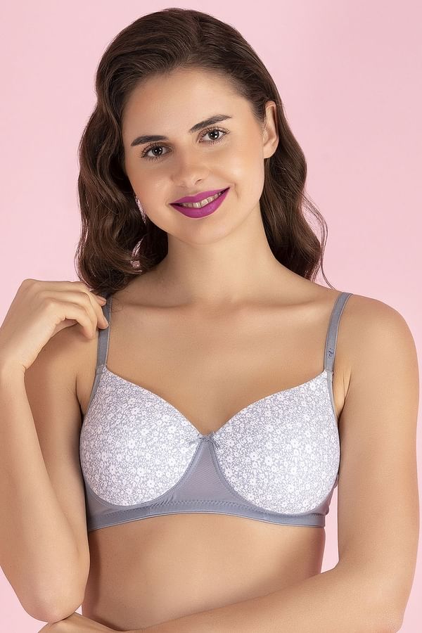 Buy Padded NonWired Full Coverage Printed Tshirt Bra Online India, Best Prices, COD Clovia