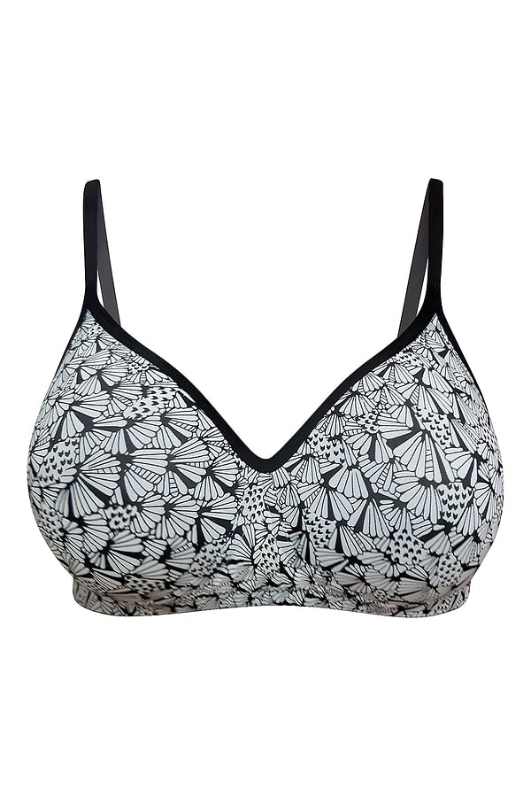 Buy Padded Non-Wired Full Coverage Printed T-Shirt Bra Online India ...