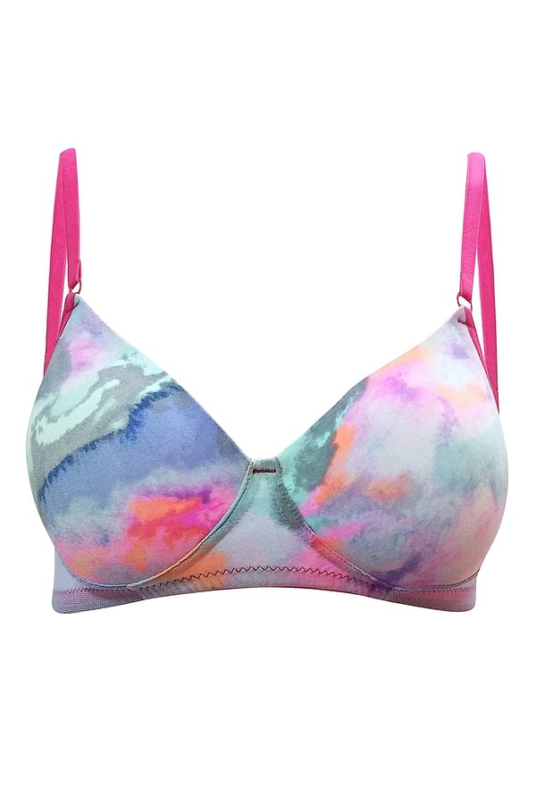 Buy Padded Non-Wired Printed T-shirt Bra with Detachable Straps Online ...