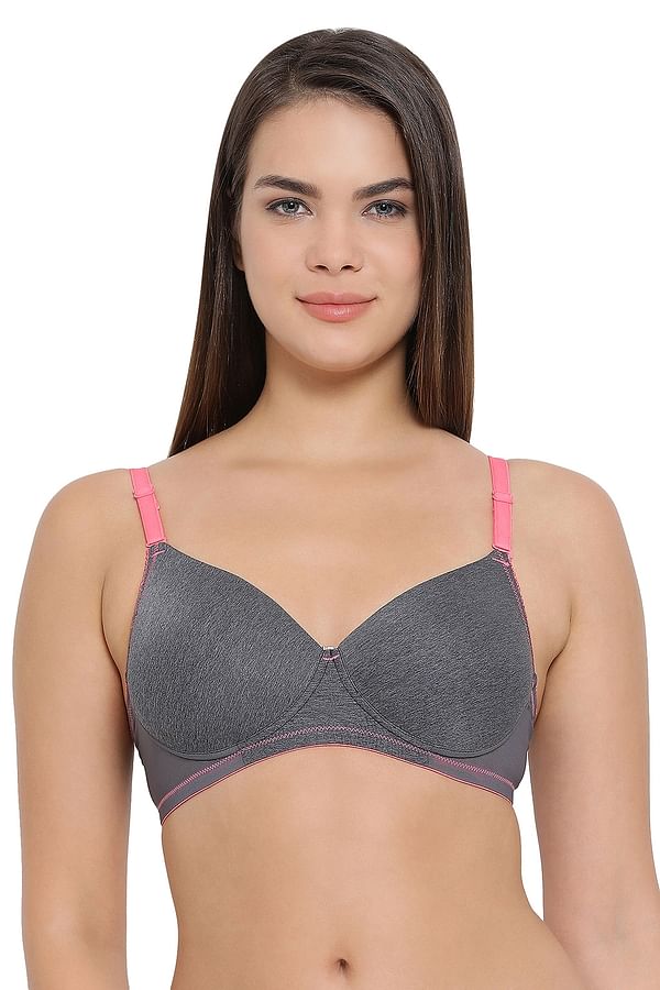 Buy Padded Non Wired Printed T Shirt Bra With Detachable Straps Online India Best Prices Cod 