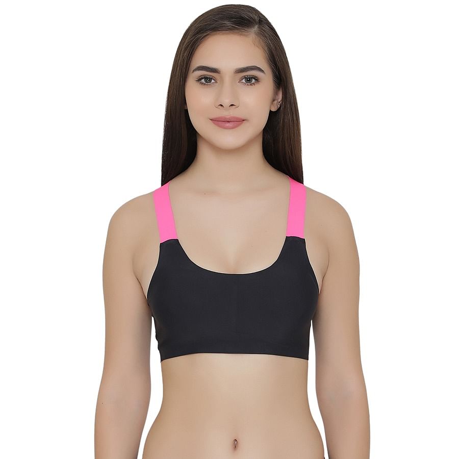 Buy Padded Non Wired Racerback Sports Bra Online India Best Prices Cod Clovia Br1363p22 