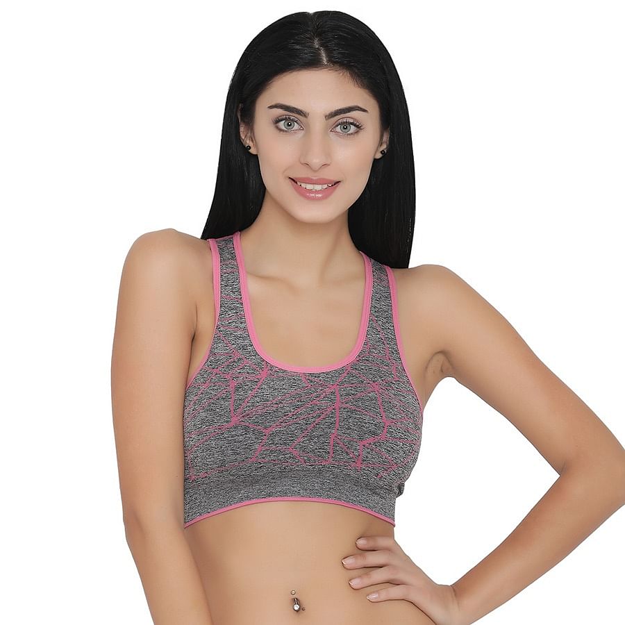 padded racerback sports bra