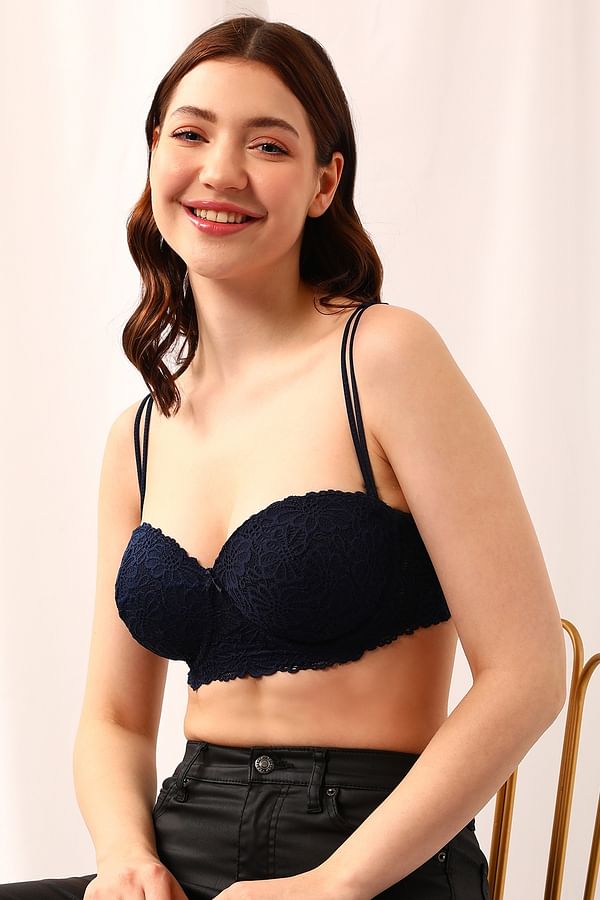 Buy Padded Underwired Full Cup Self-Patterned Multiway Strapless