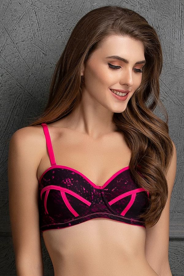 Buy Lace Padded Underwired Racerback Bra Online India 
