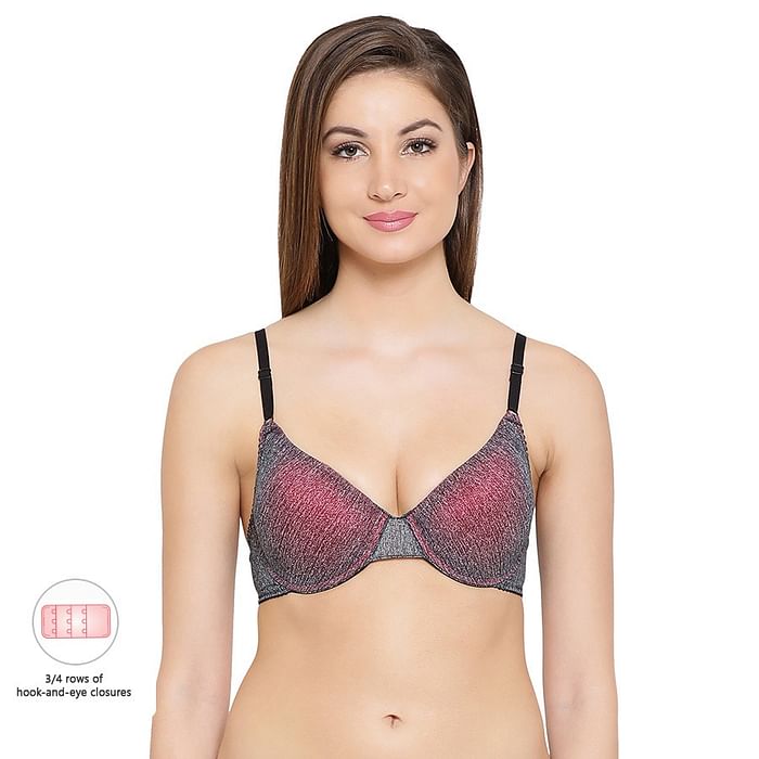 

Clovia Push-Up Underwired T-Shirt Bra - BR1455R05, Dark grey