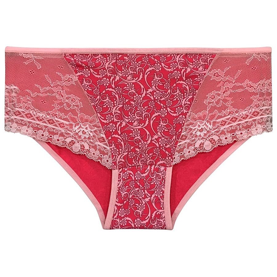 Buy Cotton Mid Waist Printed Hipster Panty with Lace Wings Online India ...