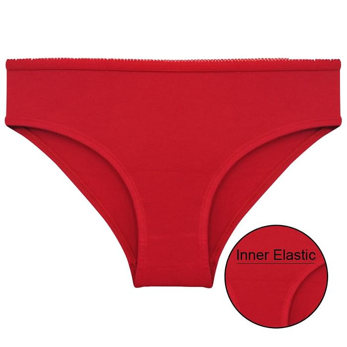 

Clovia Modal Mid Waist Hipster Panty - PN2548P04, Red