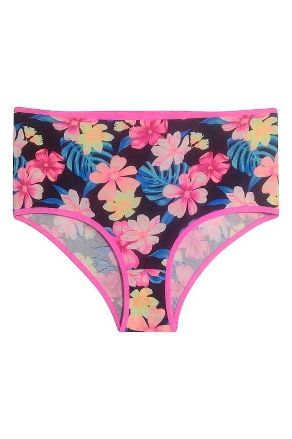 Buy High Waist Floral Print Hipster Panty in Multicolour- Cotton Online ...
