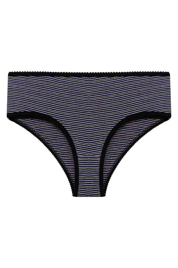Buy Mid Waist Striped Hipster Panty in Navy- Cotton Online India, Best ...