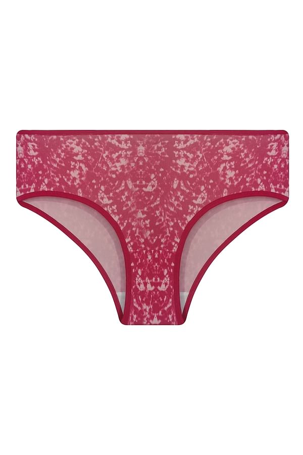 Buy Mid Waist Acid-Wash Print Hipster Panty in Magenta Online India ...