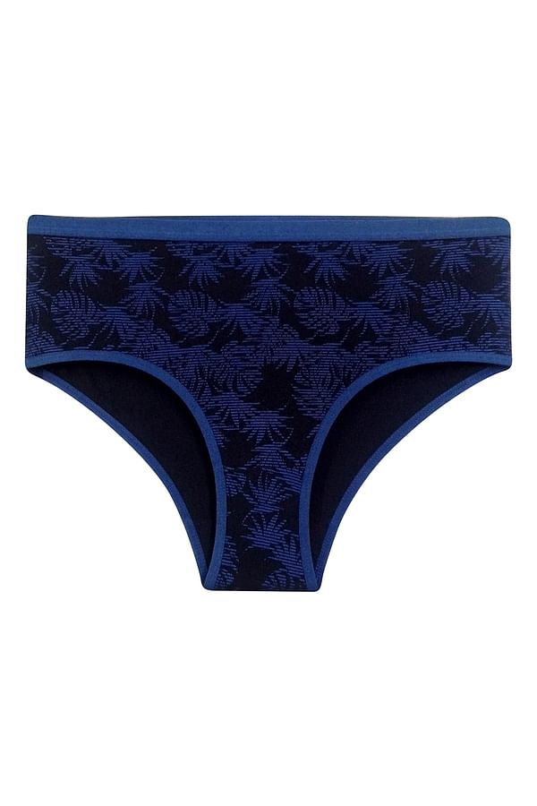 Buy Mid Waist Printed Hipster Panty in Navy- Cotton Online India, Best ...