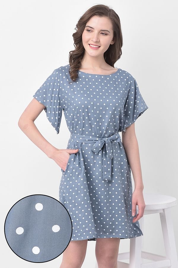 polka print dress