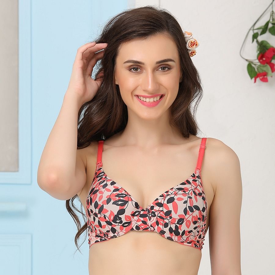 Buy Printed Underwired Push Up T Shirt Bra Online India Best Prices